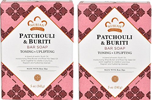 (Twin Pack) Nubian Heritage Bar Soap - Patchouli and Buriti - 5 oz