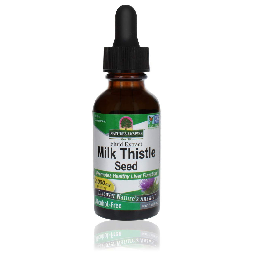 Nature's Answer Milk Thistle Extract | Promotes Healthy Liver Function | Cleanse and Detox Supplement | Non-GMO, Kosher Certified, Alcohol-Free & Gluten-Free
