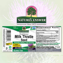 Load image into Gallery viewer, Nature&#39;s Answer Milk Thistle Extract | Promotes Healthy Liver Function | Cleanse and Detox Supplement | Non-GMO, Kosher Certified, Alcohol-Free &amp; Gluten-Free
