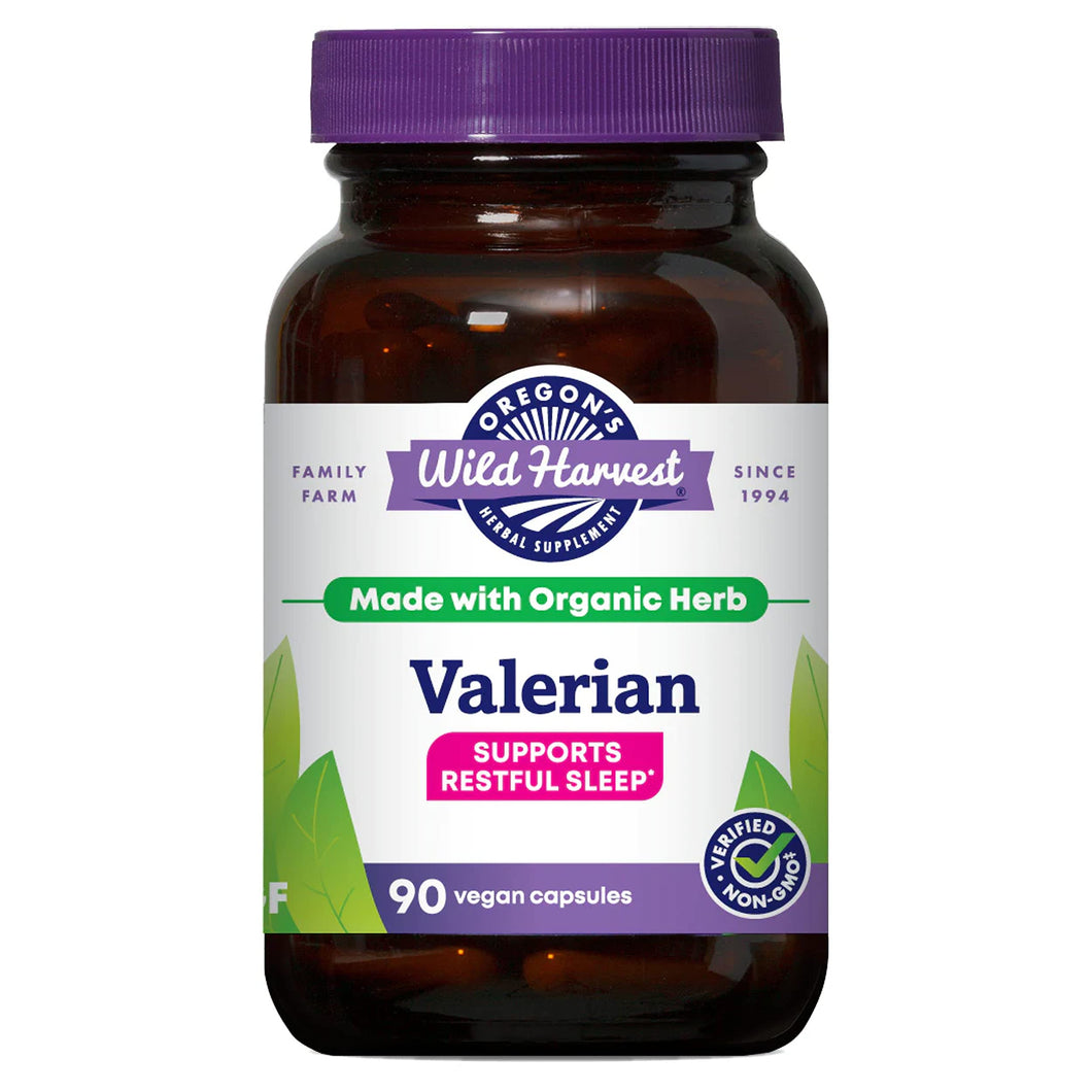 Oregon's Wild Harvest, Certified Organic Valerian, Herbal Aid, 900 mg, 90 Count