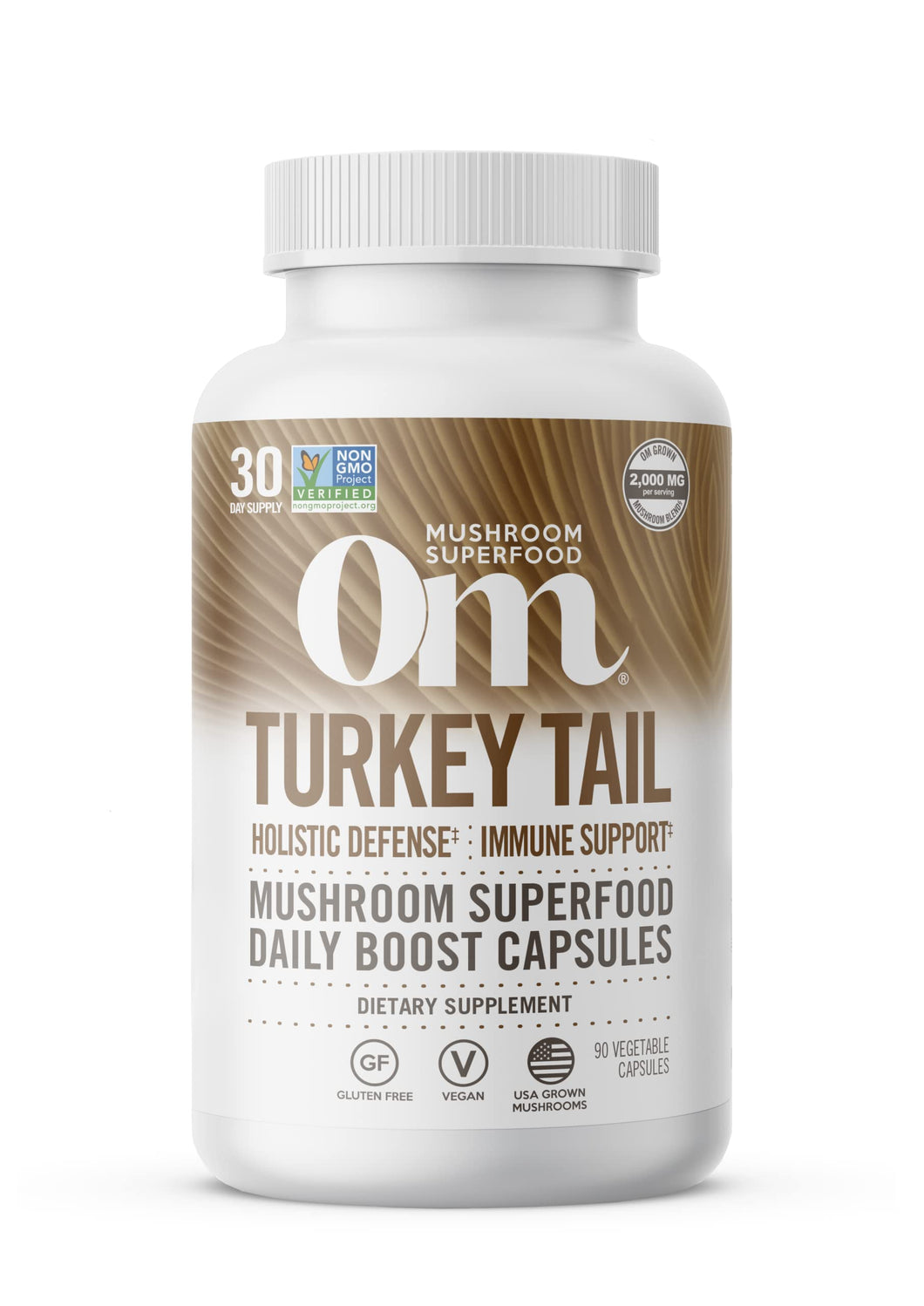 Om Mushroom Superfood Turkey Tail Powder & Capsules