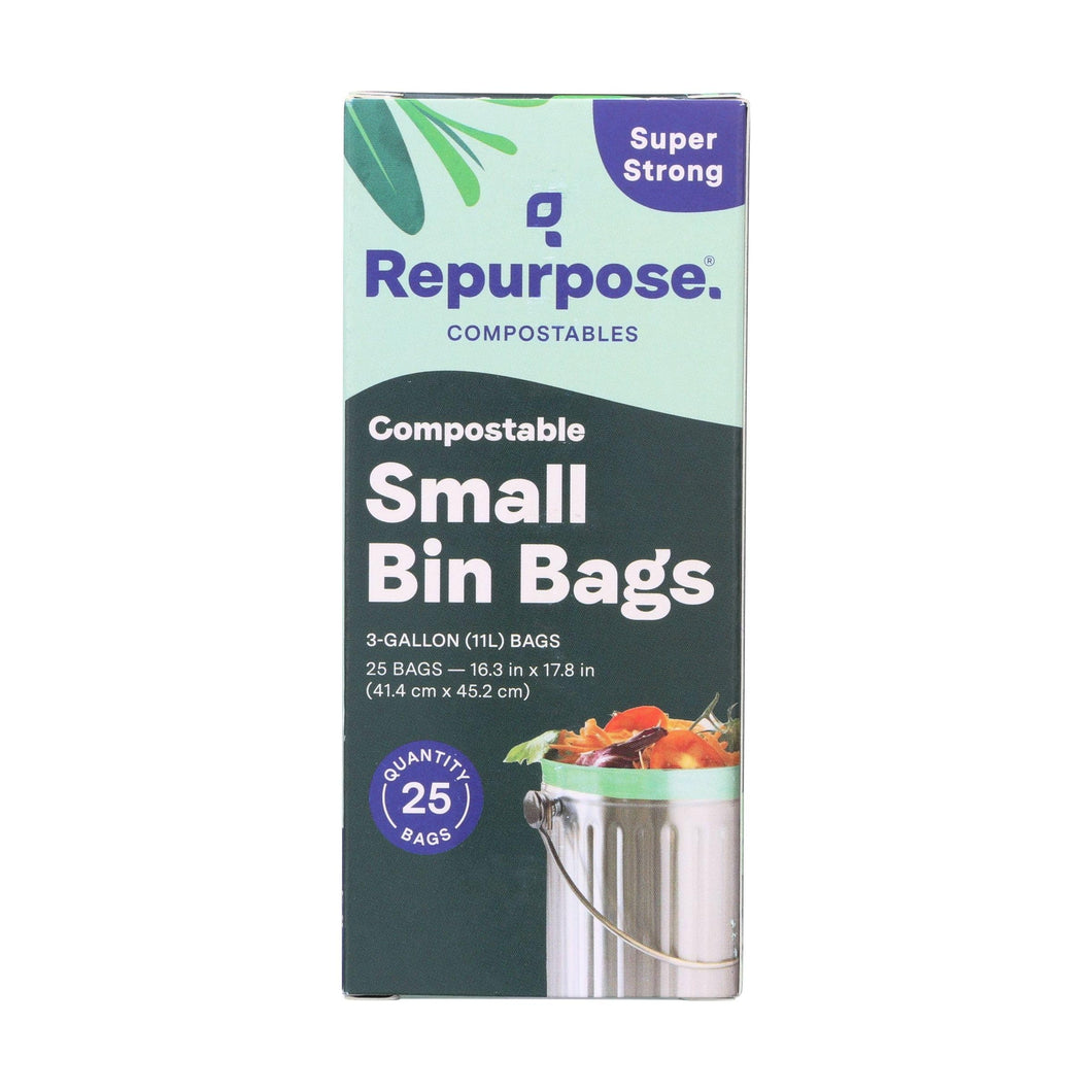 3 Gallon Small Compostable Trash Bags, 25 Count