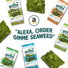 Load image into Gallery viewer, gimMe - Sea Salt - 12 Count Sharing Size - Organic Roasted Seaweed Sheets - Keto
