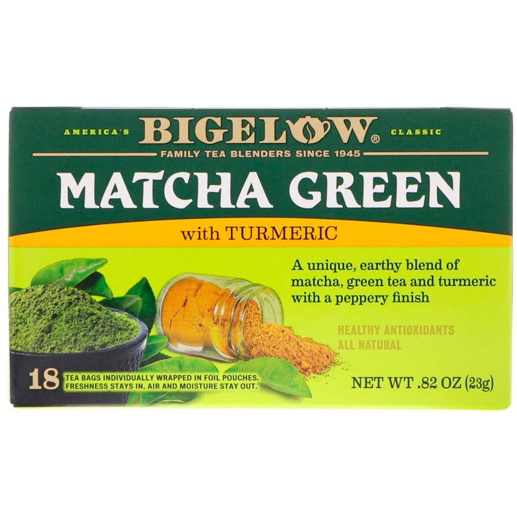 Bigelow, Matcha Green Tea with Turmeric, 18 Tea Bags