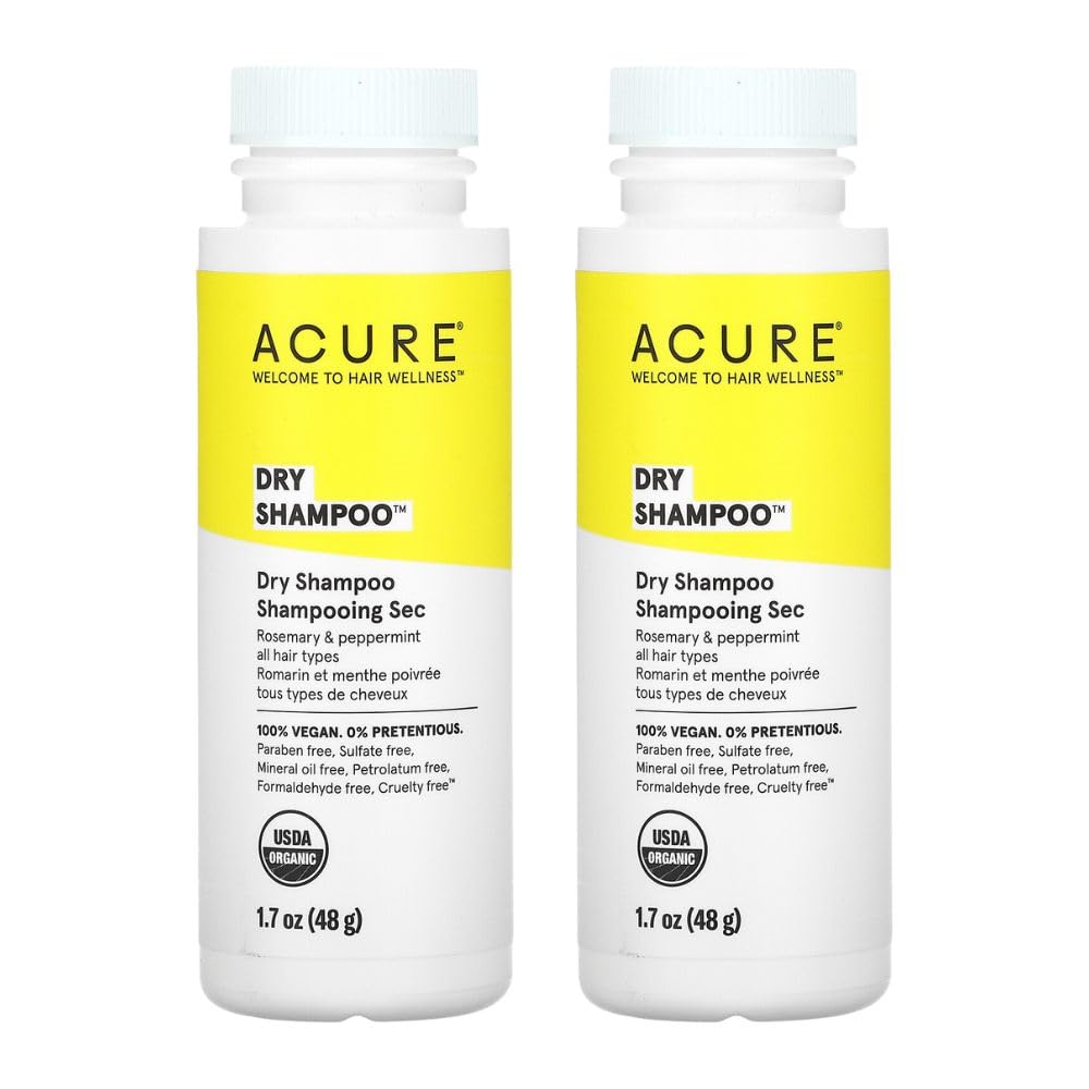 Acure Organics Argan Stem Cell and CoQ10 Dry Shampoo Powder, Pack of 2