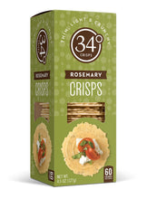 Load image into Gallery viewer, 34 Degrees Crisps | Rosemary Crisps | Thin, Light &amp; Crunchy Rosemary Crisps, 2 Pack (4.5oz)
