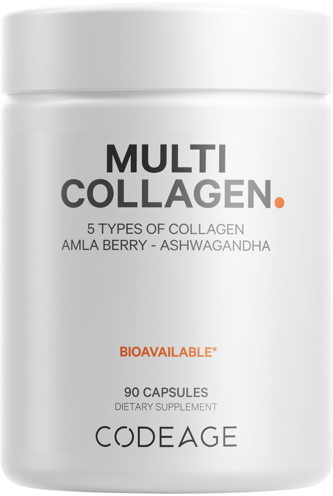 Codeage Multi Collagen Protein Capsules, Type I, II, III, V, X, Grass Fed & Hydrolyzed Collagen Pills Supplement, All in One Collagen, Bone Broth, Amla Berry Source of Vitamin C, Non-GMO