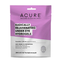 Load image into Gallery viewer, Acure Radically Rejuvenating Under Eye Hydrogel Mask, Provides Anti-Aging Support, &amp; Silk Tree, Purple, Cucumber, 0.236 Fl Oz (Pack of 1)
