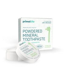 Load image into Gallery viewer, Dirty Mouth Organic Toothpowder - #1 Rated Best All Natural Dental Cleanser -Gently Polishes. Teeth Feel Cleaner, Stronger and Whiter Teeth - Better Than Toothpaste - Primal Life Organics
